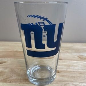 Vintage NY Giants Bud Light NFL Draft Beer Glass 6” Bubble Bottom Football Cup
